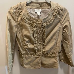 Ann Taylor Loft Ruffle Detail Jacket